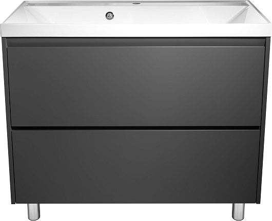 Stella Polare Тумба под раковину Борнео 100 Люкс графит матовый – фото-1